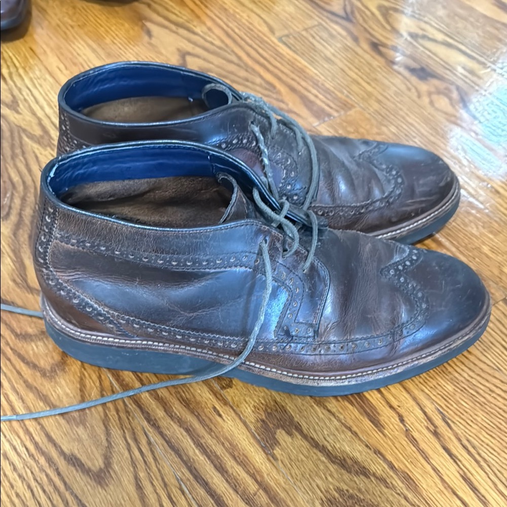 Brown Leather Men's Shoes dress boots 10 Cole Haan loafer boot